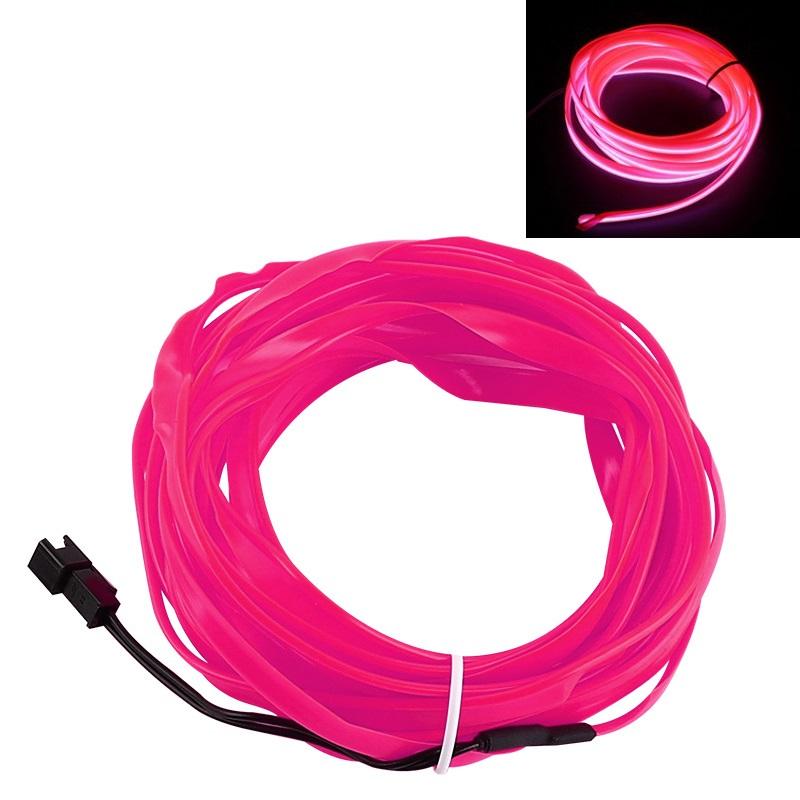 LED dekorativní lampa do interiéru auta 5M EL kabeláž Neonový pásek pro auto DIY Flexibilní okolní světlo USB Party Atmosphere Diode