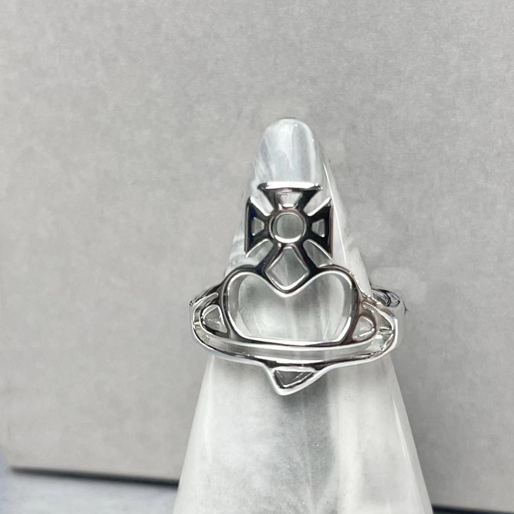 Hollow Heart Adjustable Ring Punk Vintage Jewelry For Women Girls Fashion Geometric Irregular Rings