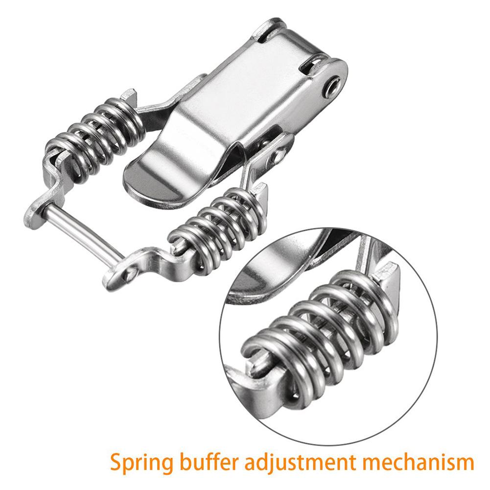 2 stücke/4 stücke Toolbox Ziehen Kompression Frühling Toggle Latch Fangen Clamp Silber Legierung Scharnier Für DIY Handwerk Kleine Drawe