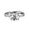 Open Adjustable European and American Style New Imitation Mosane Diamond Adjustable Girls' Ring Fashionable Creative Ring