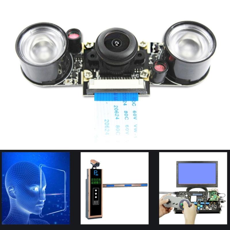 Modulo Fotocamera USB 5MP Webcam Fisheye 1080p Modello con Visione Notturna Ampio Campo Visivo per Progetti RPi