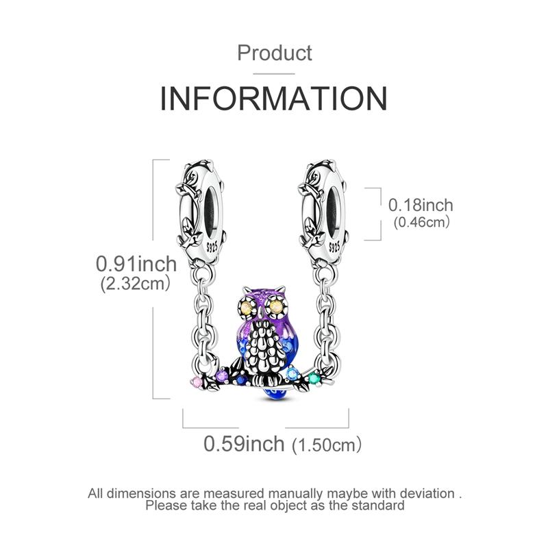 Neue Charms Kupfer Eule im Baum Kettenanhänger Charms Passen Original Charms Armbänder Perlen DIY Schmuckzubehör