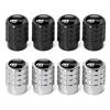 4PC Aluminium Car Tire Valve Stems Cap Gear-Shaped-Valve For Volkswagen TSI TDI R32 MK4 GTI Golf Polo Tiguan Passat Jetta Touran