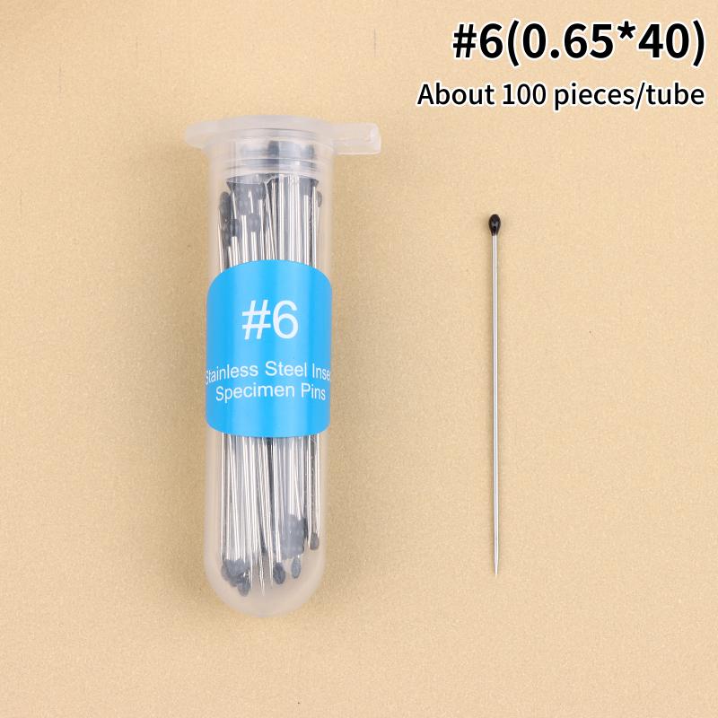 

100Pcs Stainless Steel Insect Pins Specimen Needle With Plastic Box For School Lab Entomology Body Dissection Insect Needle 6