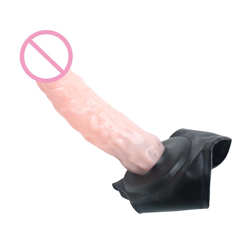 20cm Strap On Dildo Hollow Penis Sleeve Ertable 15cm Penis Enlargement Condoms Sex Toys for Lesbian Adult Toys Big Dick