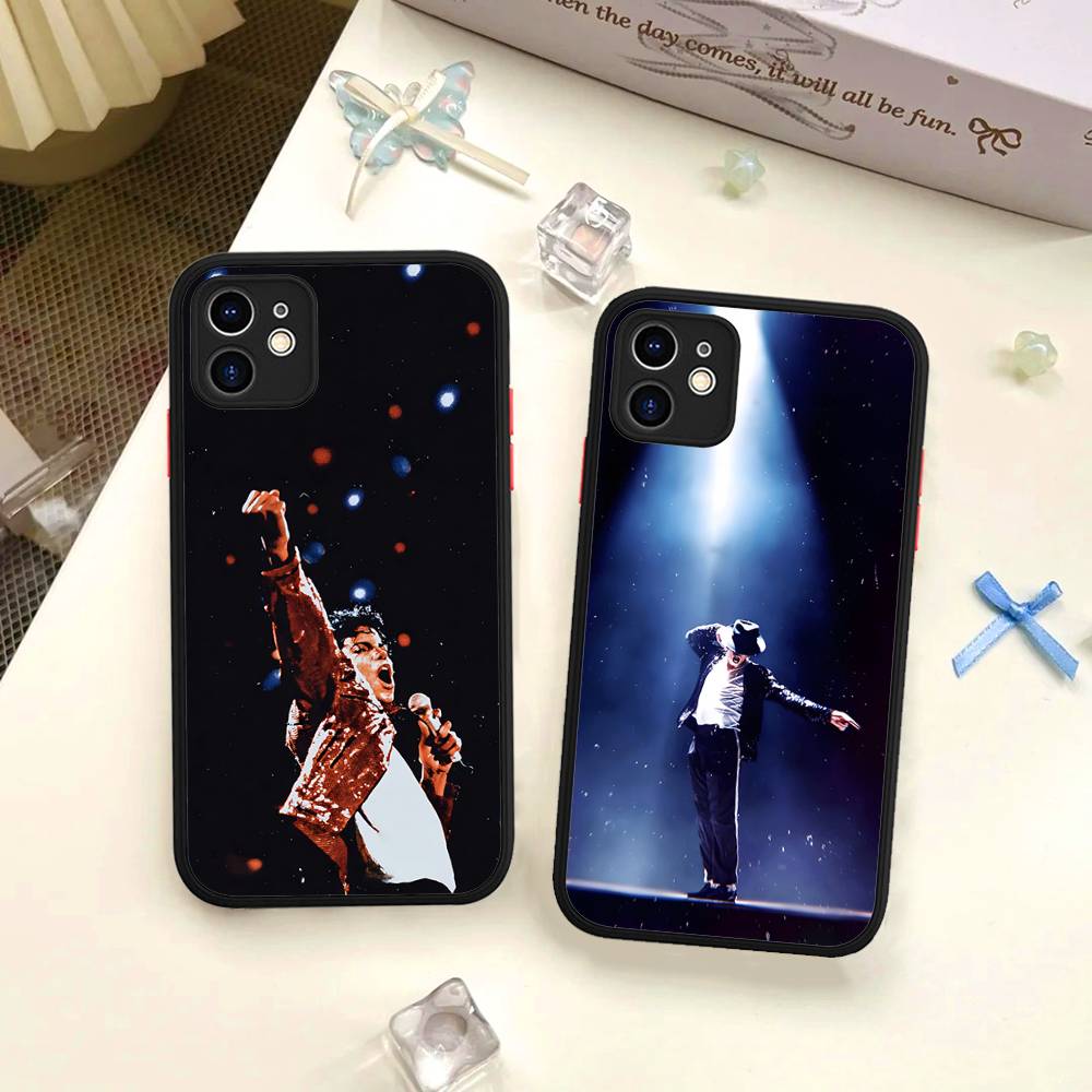 80s Pop Singer M-Michael J-Jackson Matte Transparent Phone Cover For IPhone Case 16 15 14 13 12 11 Pro Max X XS Max Plus
