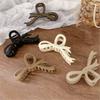 Resin Matte Bow Hair Clips Plastic Shark Clips Four Seasons Acrylic Twisted Hair Claws  Travel