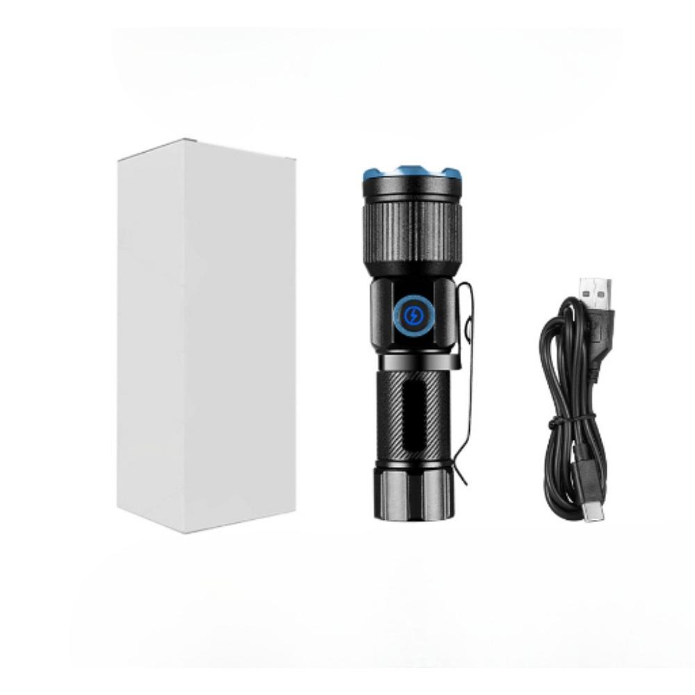 Mini Flashlight High Power Rechargeable LED Flashlight Waterpoof 16340 Battery Torch 3000LM Tactical Lantern Multi Functional Zoom Mini Flashlight