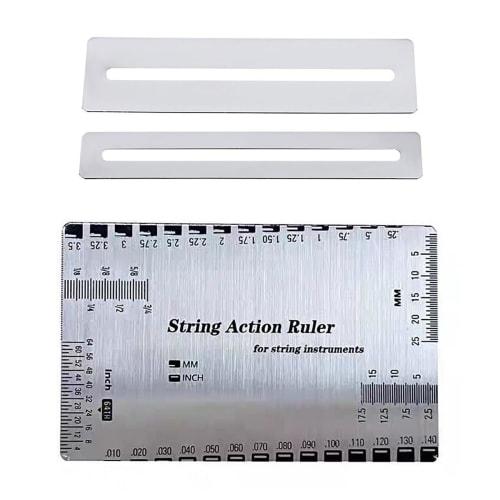 CHENLONB String Height Gauge, Guitar String Height Ruler, Measuring Tool, Fingerboard Protection, Fingerboard Grinding Repair Tool, Maintenance Tool F