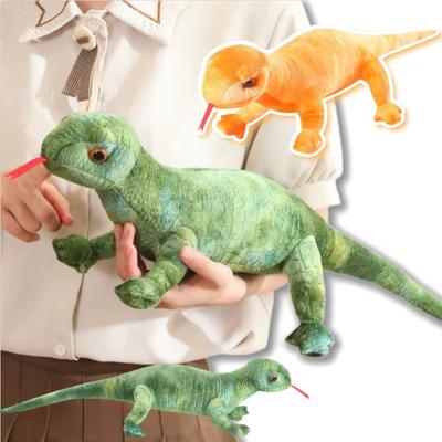 100cm Simulação Gigante Colorido Longo Lagarto Pelúcia Boneca Laranja Verde Marrom Deitado Réptil Pelúcia Brinquedo Decoração de Casa Presente para Meninos