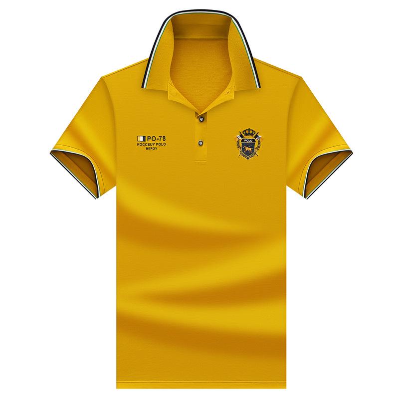 

Новая рубашка поло, мужская футболка, летняя футболка, мужская хлопковая футболка с лацканами и половиной рукавов, модная мужская футболка с короткими рукавами