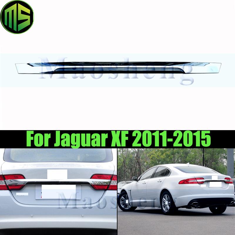 Maosheng Chrome Rear Trunk Lid Trim For Jaguar XF 2011-2015 Trunk Lid Cover Trim Tailgate Trim Panel