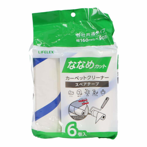 konan original LIFELEX Adhesive Cleaner Refills (6-pack, Diagonal Cut)