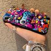 Case for iPhone XS Max 7 8 13 12 11 17 Pro Max 15 16 14 Plus 17Air XR Black Soft Phone Cover Creative Graffiti Art
