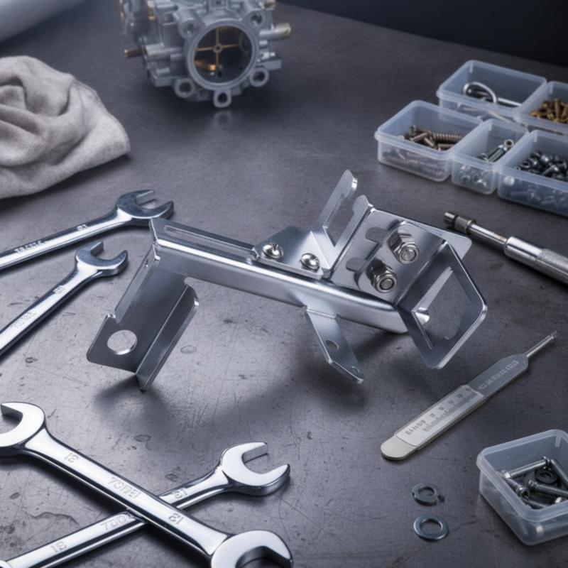 Throttle and Kickdown Cable Bracket Adjustable Carburetor Linkage Bracket Metal Brand New for SBC, Large-Block Chevy