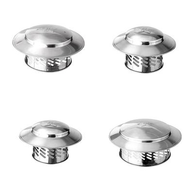 80/110/160/200mm Wall Fresh Air Outlet Windproof Roof Pipe Exhaust Hood Universal Chimney Cap Pipe