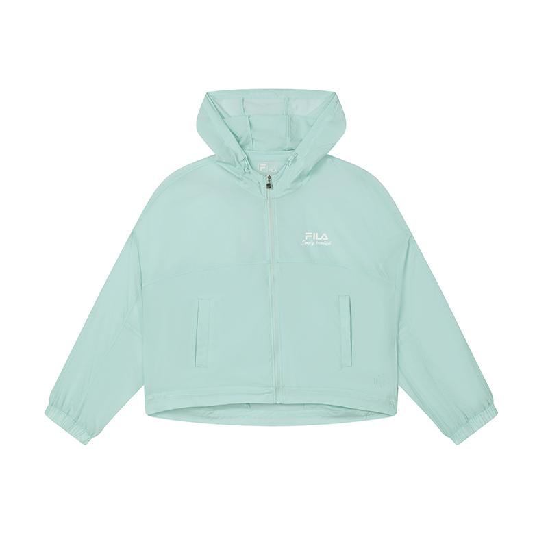 New FILA Jackets Women's Drip Aqua Green F11W428704FTQ