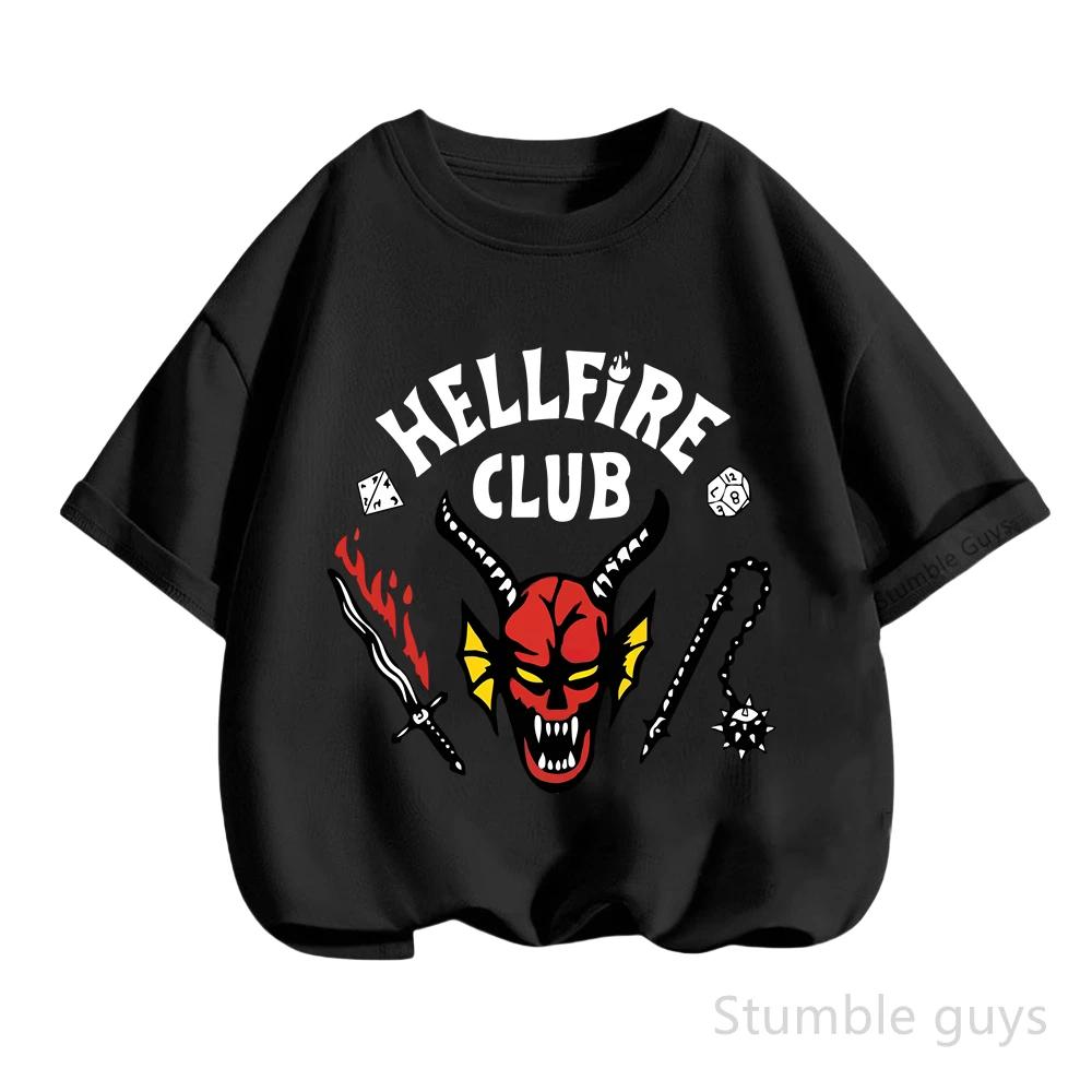 Summer Kids Daily Wear T-shirt Stranger Things Boys Clothes Girls Short Sleeve Anime Tshirt Tops Stranger Thıngs Tops
