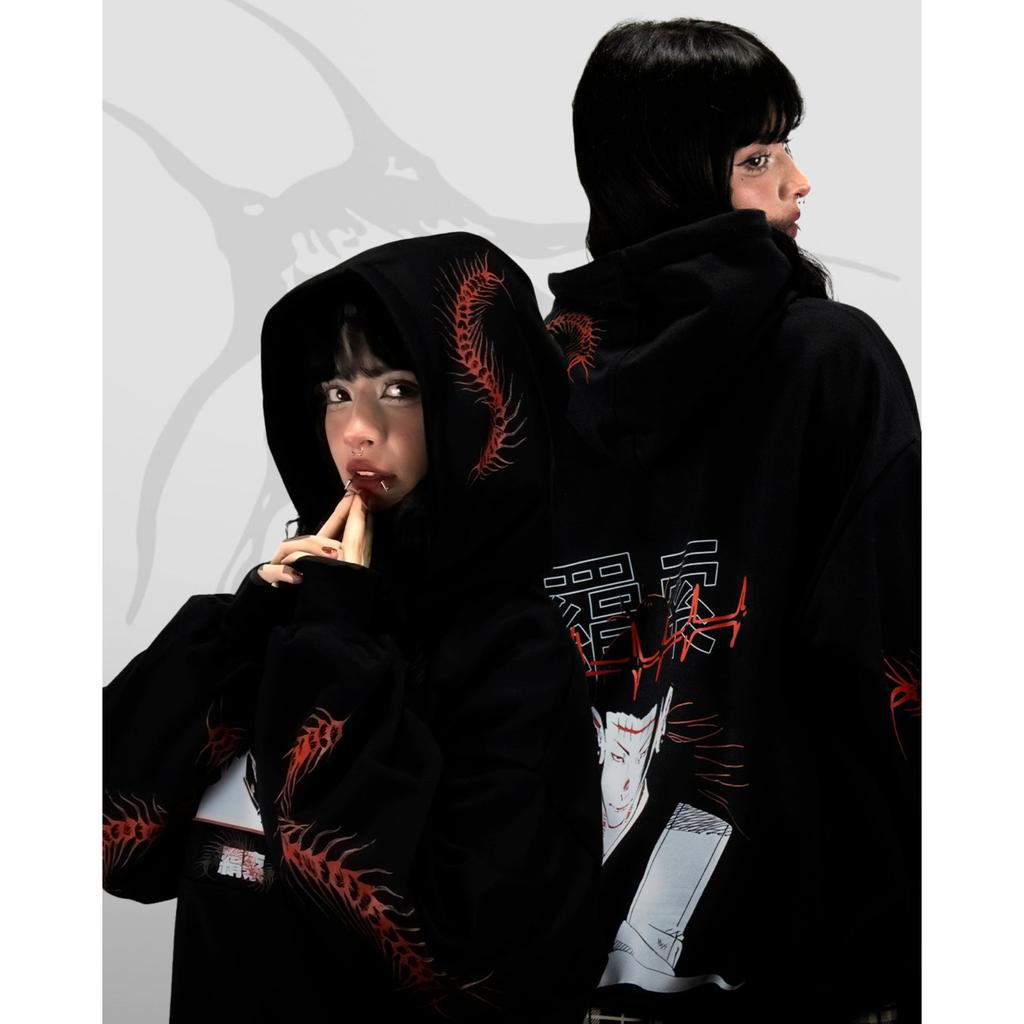 Jujutsu Kaisen Grafik-Hoodies Herren Damen Fleece Warme Sweatshirts Japanischer Anime Print Streetwear Y2k Übergroßer Pullover Trainingsanzug Damen Herren Kleidung