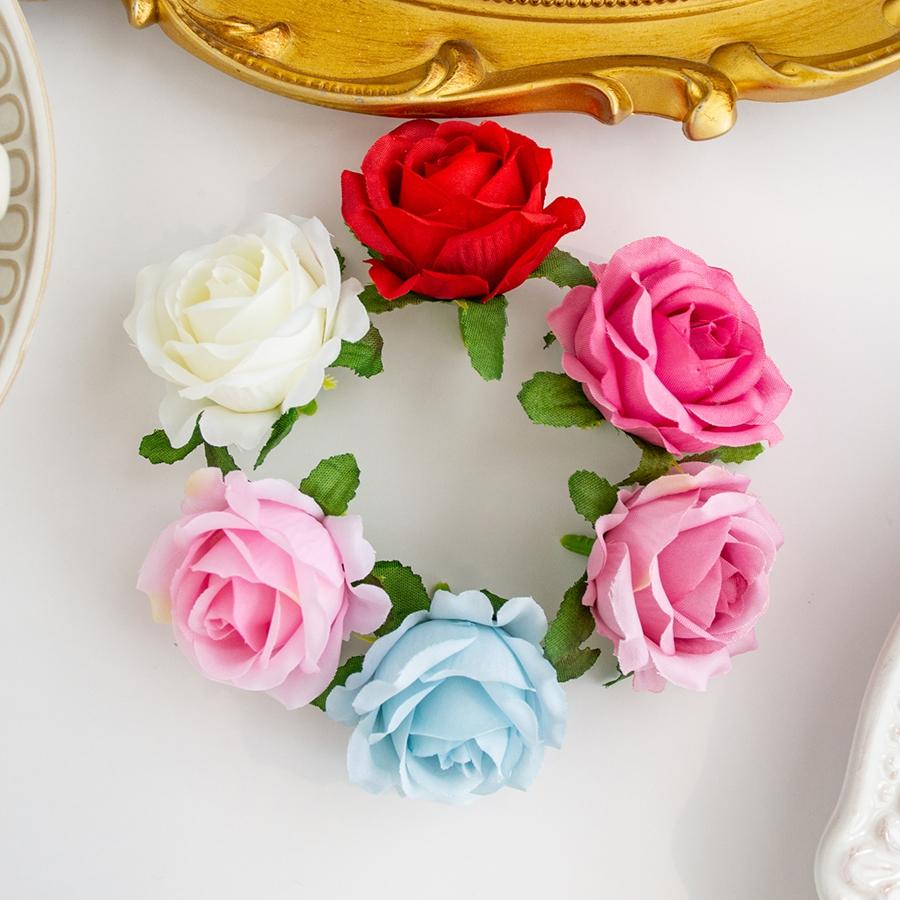 5/10PCS Artificial Flower Cheap Silk Rose Head Home Room Wedding Garden Decor Valentine' Outdoor Party DIY Gift Wreath Scrapbook