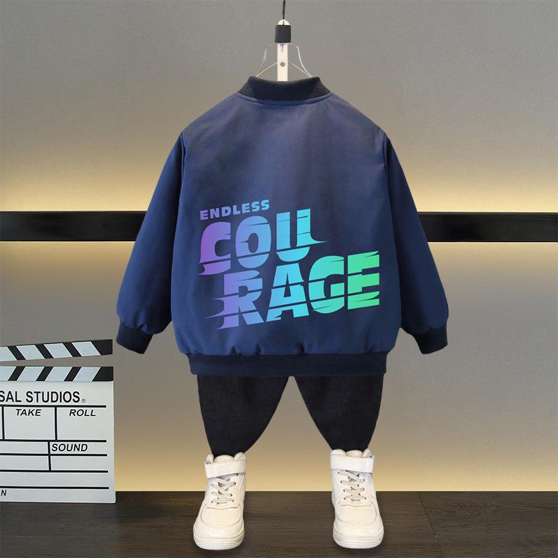 Spring Autumn Baby Boys and Girls Jacket Fashion Cartoon Bear Pattern Kids Windbreaker Coats For Children Outerwear Clothing 2-12Year