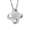 Eternal Heart Four-Leaf Clover Moissanite Necklace