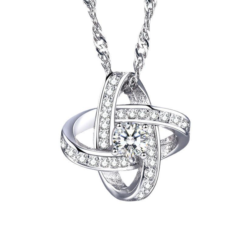 Eternal Heart Four-Leaf Clover Moissanite Necklace