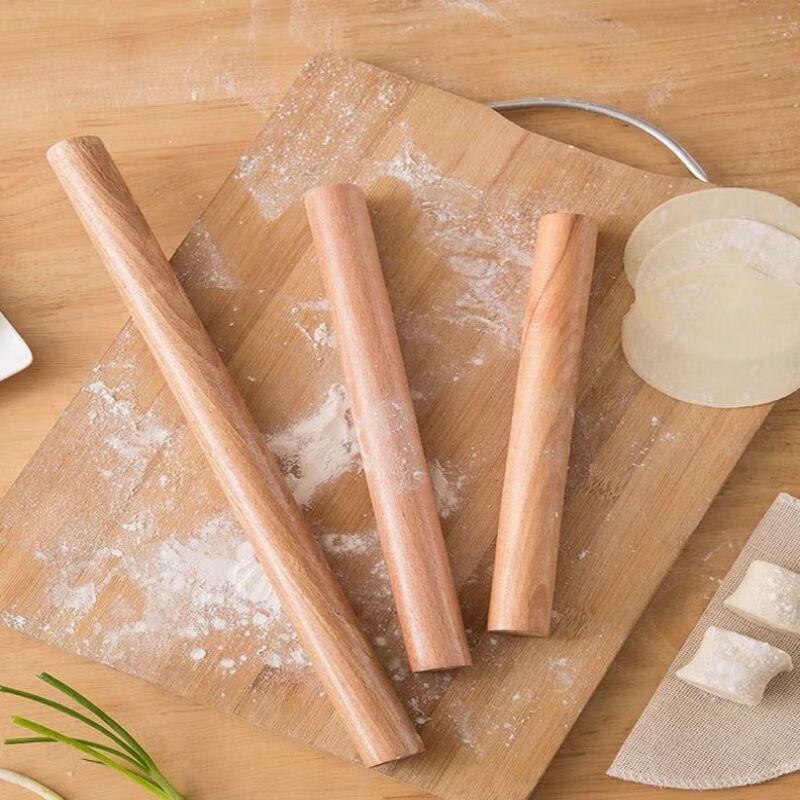 IBOER Solid Wood Rolling Pin 60x3.5cm