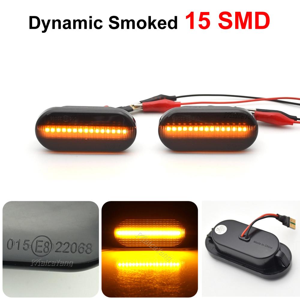 1Pair for Ford C-Max Fiesta MK6 Focus MK2 Fusion Galaxy Scroll Blinker Lamp Dynamic Flashing LED Turn Signal Side Marker Light