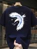 Unisexs Summer Heavy Shortsleeve Tshirt With Trendy Prints Versatile Korean And Japanese Style