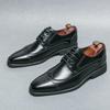 White Brogue Wedding Shoes Fashion Formal Dress Mens Business Leather Shoes Black Suit Office Oxford British Style Shoes For Men
