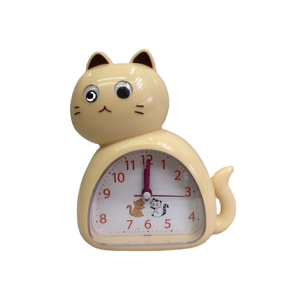 Cute Kitten Creative Multifunctional Student Alarm Clock Silent Bedside Cartoon Gift Alarm Clock