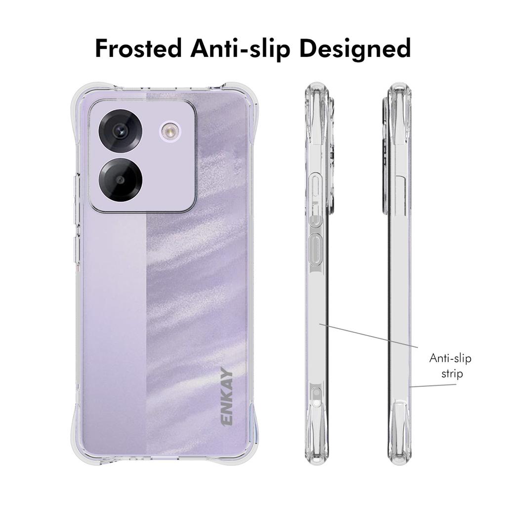 For Xiaomi Poco M7 Pro 5G Clear Phone Case ENKAY HAT PRINCE Shockproof Anti-slip TPU Cover