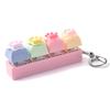 4/8Pcs Cat Paw Keycap Fidget Keychain Macaron Stress Relief Pendant Xmas Birthday Valentine Office Party Gift Charm