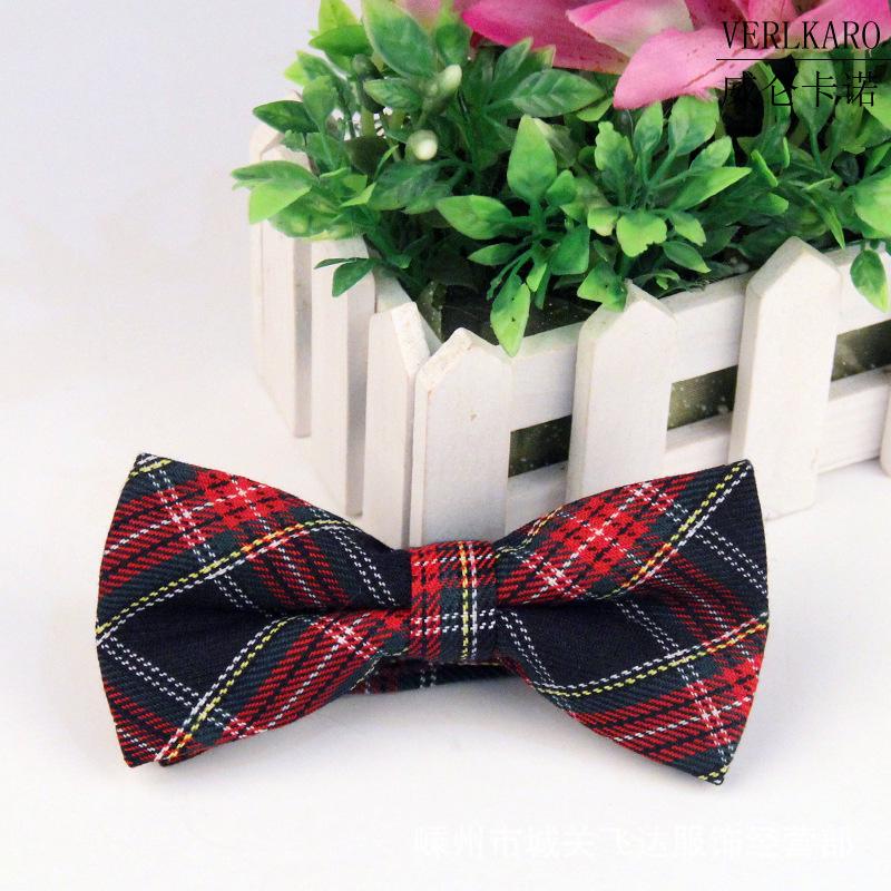 Wielokolorowa żakardowa w 100% bawełniana muszka biznesowa i casualowa