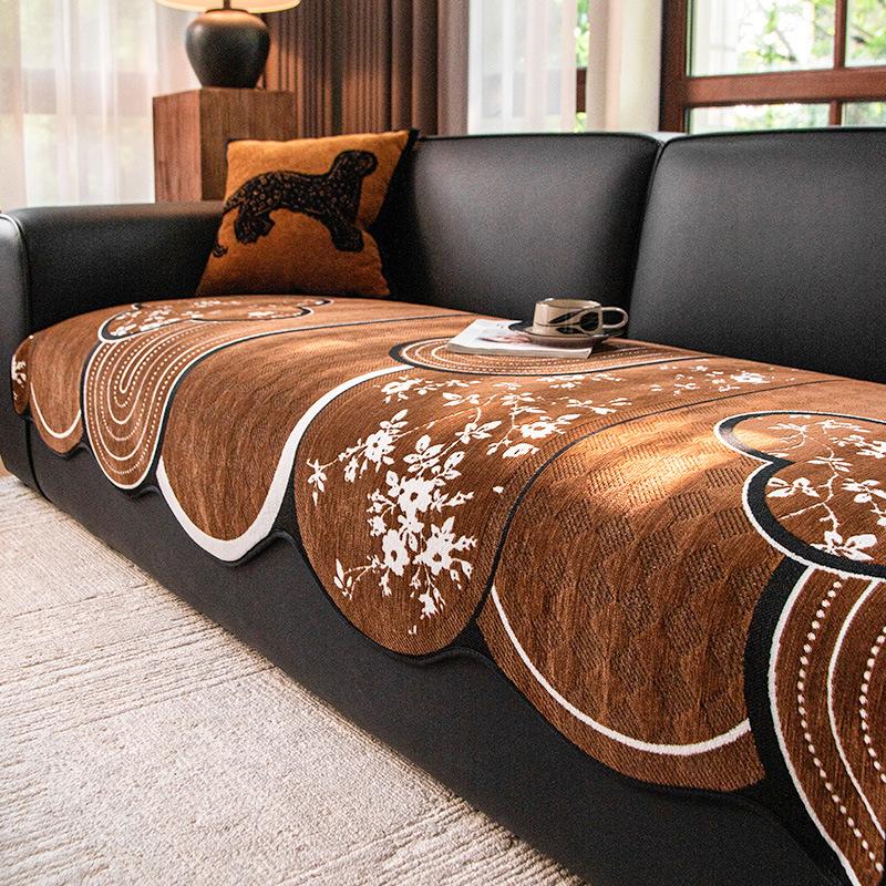 2025 new retro special-shaped irregular Lawrence sofa cushion, universal in all seasons, one-piece non-slip sofa cover