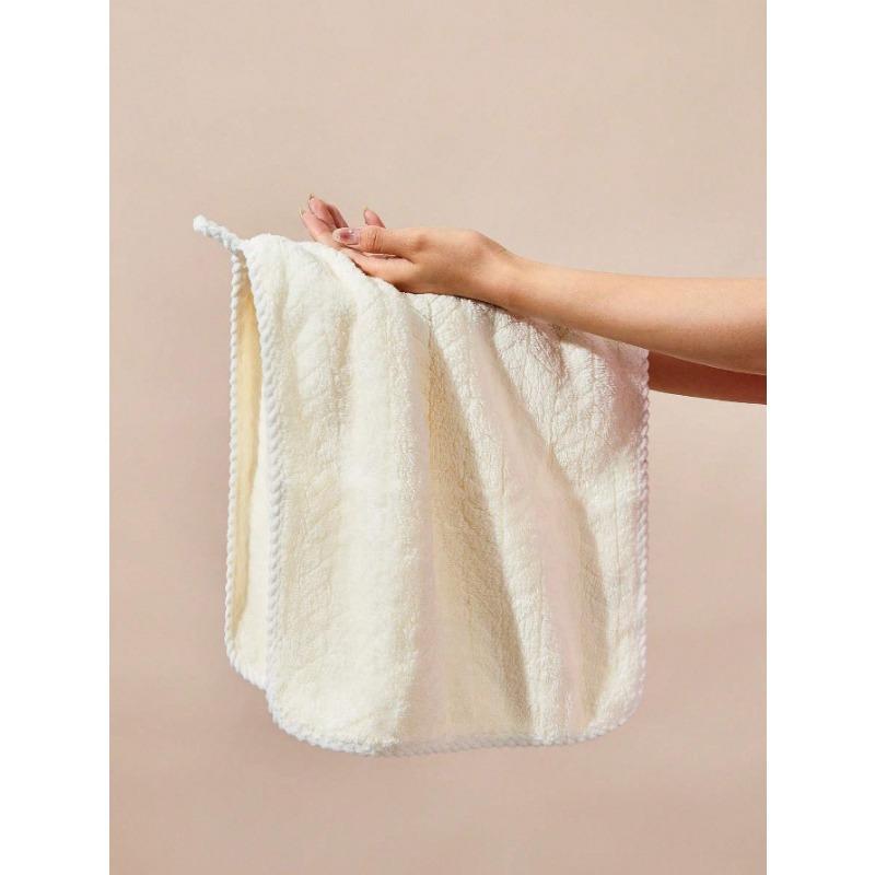 1 Pc Wheat Absorbent Quick Dry Coral Fleece Face Towel Home Bathroom Decor