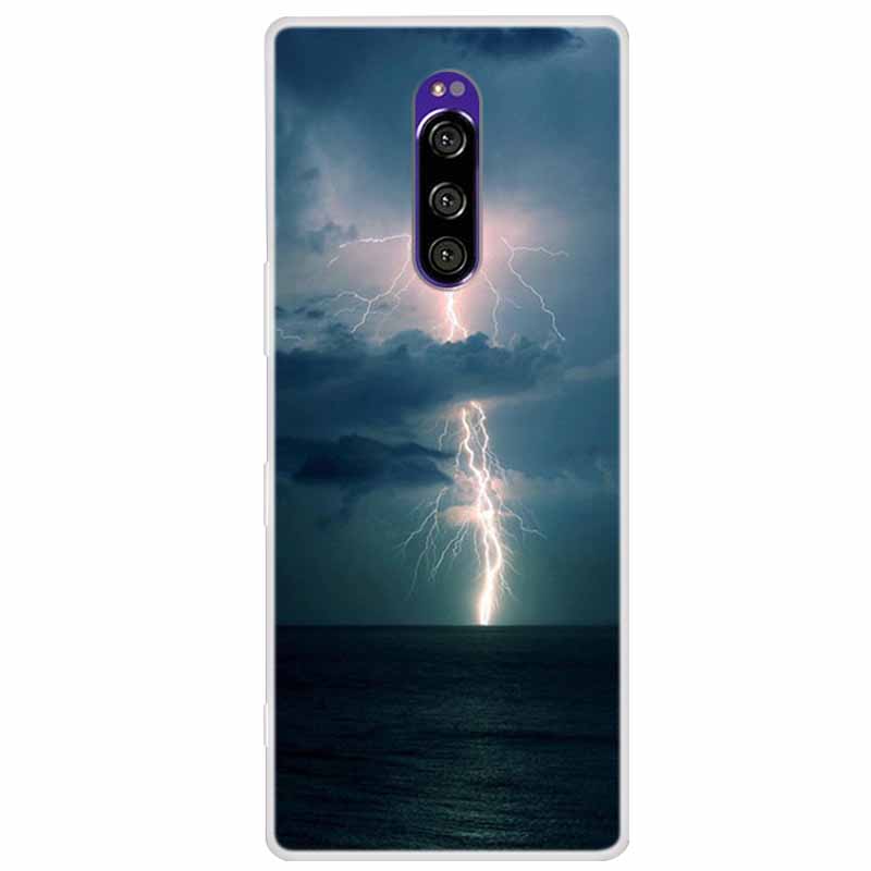 For Sony Xperia 1 Case Luxury Animals Transparent Cover for Sony Xperia1 XZ4 SO-03L SOV40 J8110 J9150 J8170 Phone Shells Covers