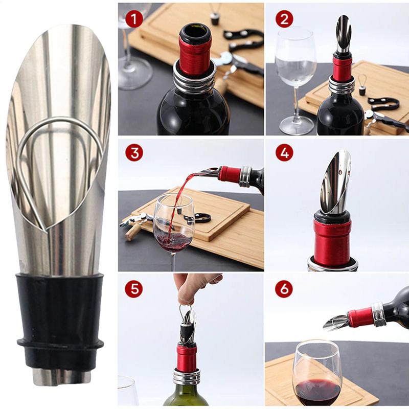 Wine Stopper And Pourer Keep Fresh 2Pcs/set Reusable Champagne Seal Bottle Cap Stopper For Beverage Beer Wine Preserver