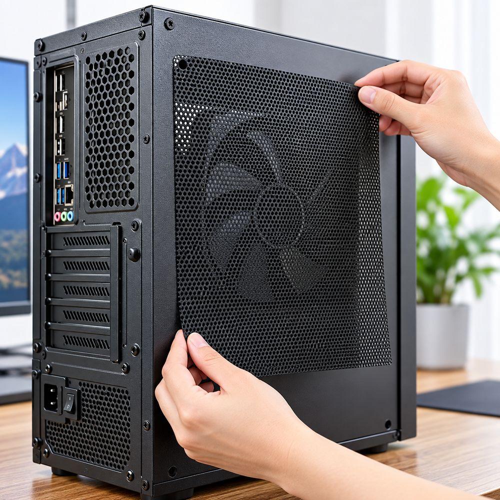 Ventilation PC Case Dust Cover PVC Chassis Side Panel Cover Loudspeaker Repair