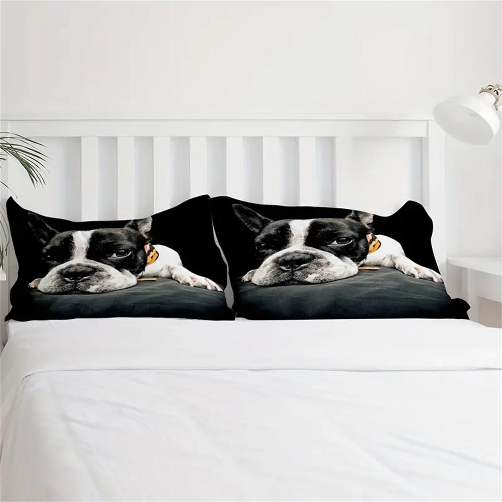 2/3 ks Živý zvířecí pes Téma Sada povlaku na přikrývku - Měkké Pohodlné 3D Tištěné Hypoalergenní a Prodyšné Ložní prádlo do Ložnice