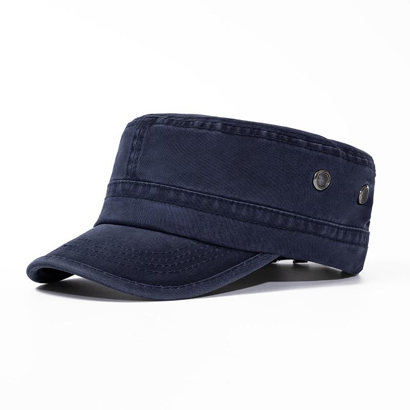 Men's Large Washed Cotton Military-Style Soft Top Duckbill Sun Hat