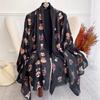 New Dog Print Luxury Women Viscose Scarf Summer Winter Shawl Cotton Linen Feeling Designer Tassel Muslim Hijab Wrap Turban
