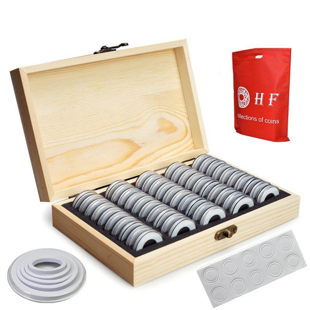 30/50/100pcs Coin Storage Box Collection Case Commemorative Coin 50pcs