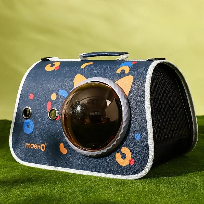Zwierzę Przenośna Kapsuła Kosmiczna Na Wynos Torba dla Kota Ręczna Składana Torba na Ramię Plecak na Wycieczki Kreskówkowa Torba dla Kota Psa