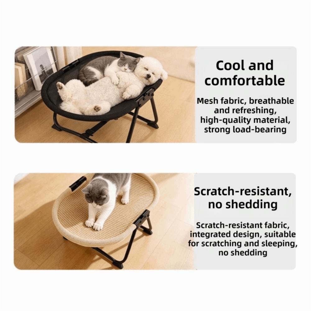 Oddychające Siatkowe Podwyższone Legowisko dla Psa Składane Legowisko Marszowe dla Kota Uniwersalna Kanapa-Łóżko dla Kota Kempingowe Outdoor