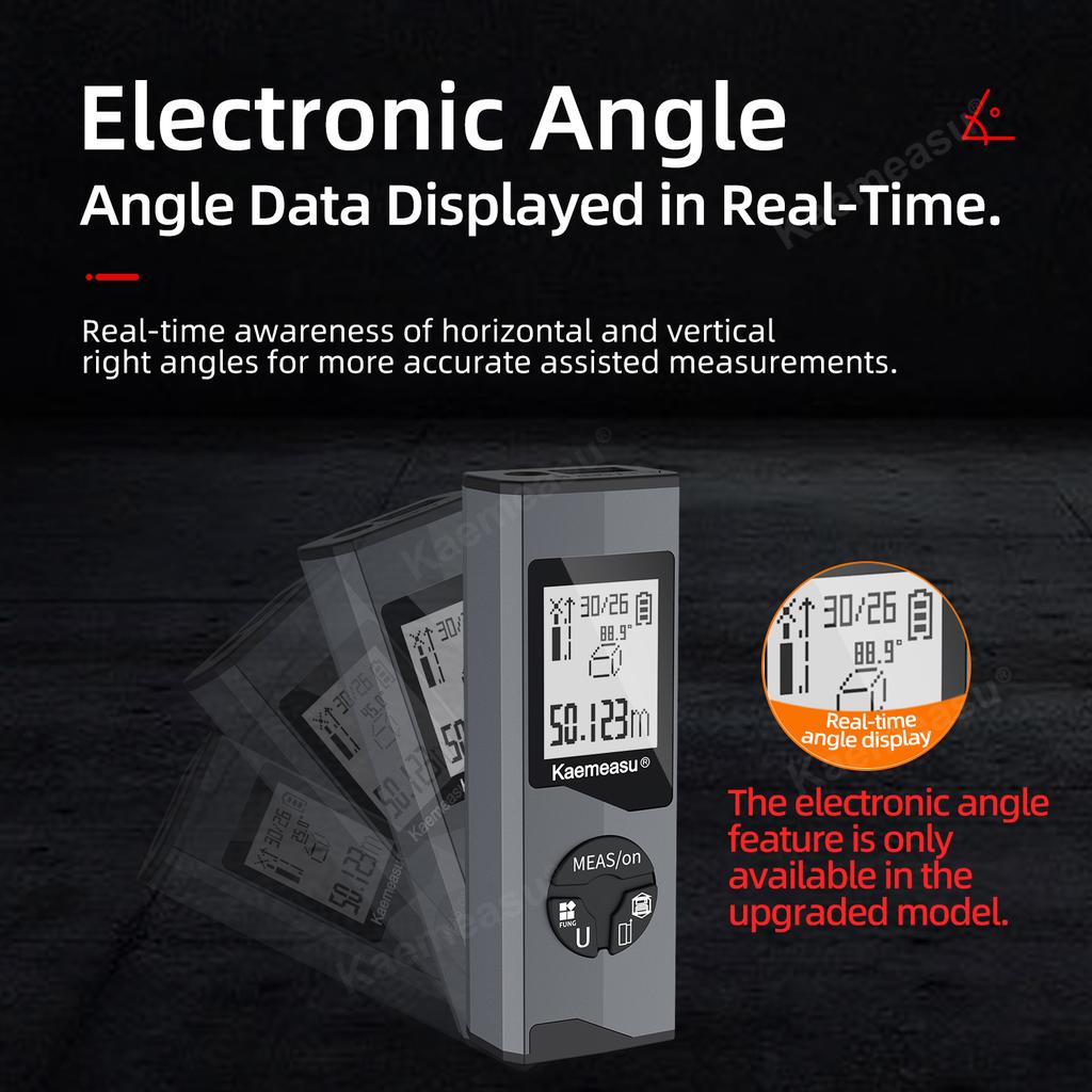 Mini Laser Rangefinder Laser Tape Measure Digital Laser Distance Meter Angle Measure Range Finder Portable Construction Tool