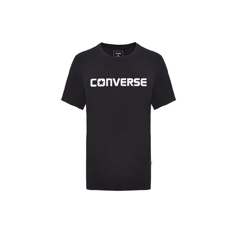 Men s Converse Pure Cotton Alphabet Short Sleeve Black 10001970-A02 M