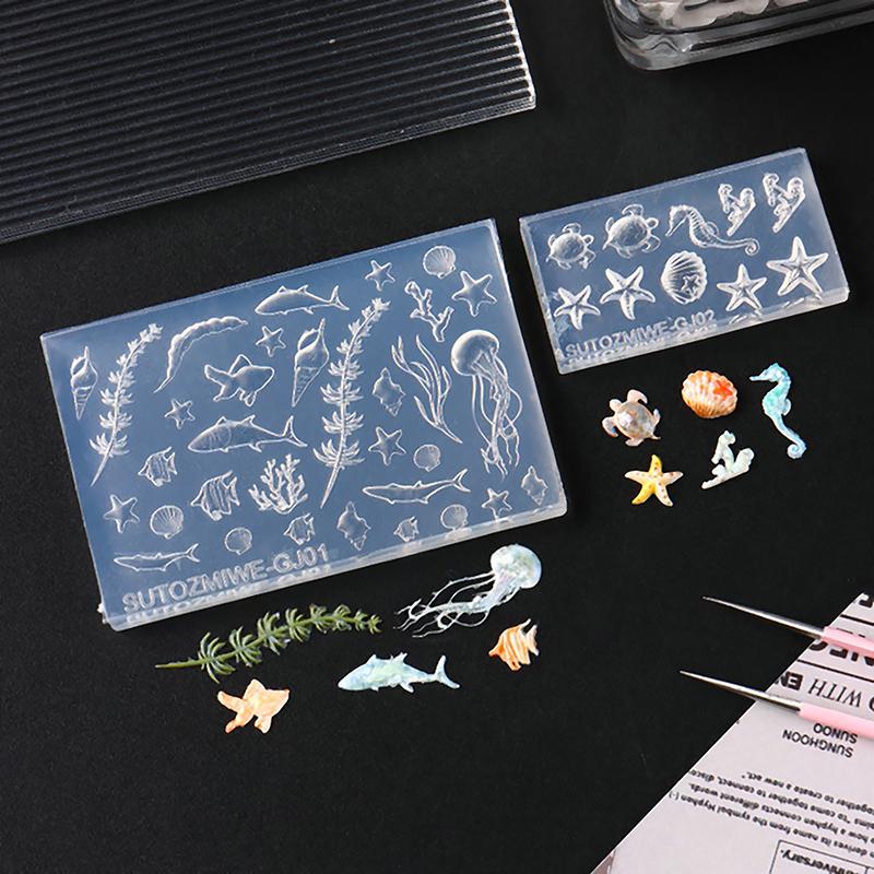 Nail Art Soft Silicone Mold Shell Conch Molds 3D Silicone Carved Ocean Style Diy Nail Design Template Nail Accessories For Salon