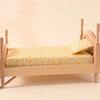 Bedroom Dollhouse Wood Bed 1:12 Simulation Single Bed Miniature Wood Bed  Pretend Play